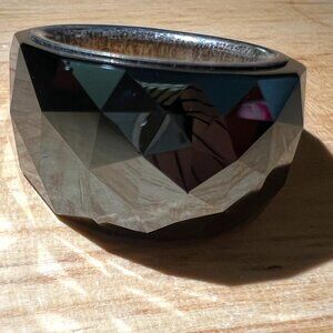 Gently Used Authentic Swarovski Small Black Nirvana Ring, sz58